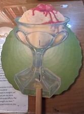 c1950 Franklin Dubl-Ex Ice Cream ad hand fan - came out of Kansas picture