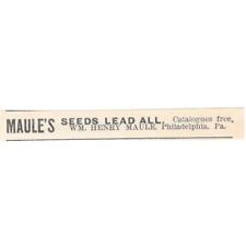 Wm. Henry Maule's Seeds Philadelphia 1892 Magazine Ad AB6-S3 picture