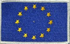 EUROPE (EU) Flag Military Patch With Hook Adhesive Fastener White Border #28 picture