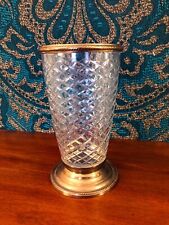 Brass & Glass Vase-Vintage  picture