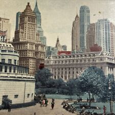 Postcard NY View from Aquarium Battery Park New York H.W. Haberman 1923-1929 picture
