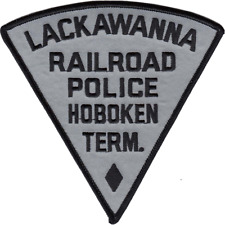 LACKAWANNA RAILWAY POLICE HOBOKEN TERMINAL SHOULDER PATCH picture