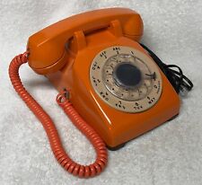Vintage 1950s WESTERN ELECTRIC A/B 554 (1-59) ORANGE Rotary Desk Top Telephone picture