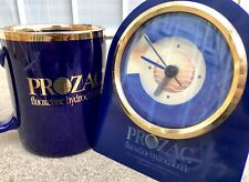 Vintage Prozac Promotional Clock & Mug Gift Lot Fluoxetine Medicine Depression picture