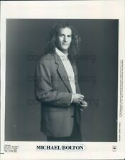1989 Press Photo Famed Ballad Singer Michael Bolton 1980s picture