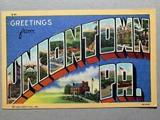 Postcard Large Letter Greetings from Uniontown PA picture