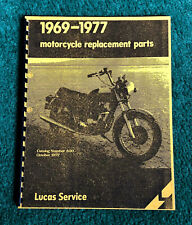 1969-1977 LUCAS MOTORCYCLE PARTS MANUAL TRIUMPH BSA NORTON HARNESS HEADLAMPS picture