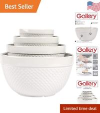 Heavy-Duty Stoneware Nesting Mixing Bowl Set - 4 Sizes - Baking and Cooking picture