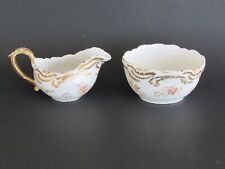 Antique R Delinieres Co. Limoges Creamer and Sugar Bowl with V F France Mark picture