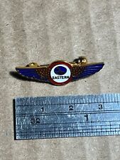 Vintage Eastern Airlines Gold Flight Crew Lapel Pin Clasp Gold White Blue Logo picture