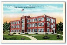 c1920's Administration Building Baptist College Hannibal Missouri MO Postcard picture
