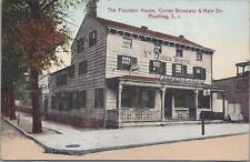 Postcard The Fountain House Corner Broadway & Main Str Flushing Long Island NY  picture