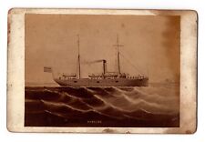 CIRCA 1890s CABINET CARD USS WHEELING SPANISH AMERICAN WAR GUN BOAT picture