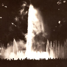 Vintage 1939 RPPC Fountain Fire-Works Lagoon Of Nations Postcard NYWF Fireworks picture