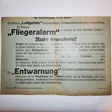 WW2 German document air raid instructions bombing procedure poster Breslau old picture