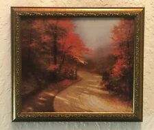 Thomas Kinkade Autumn Lane Linograph (Canvas Lithograph ) Framed Limited Edition picture