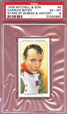 1939 Mitchell Stars of Screen & History Card #4 CHARLES BOYER Napoleon PSA 6 picture