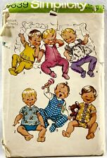 1971 Simplicity Sewing Pattern 9639 Babys Layette 5 Designs NB-3 Mos Vintg 15573 picture