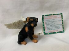 A Precious Christmas Rottweiler Guardian Angel Dog Ornament with String & Tag picture