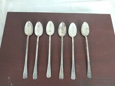 Lot 6 Argyle Silverplate Long Handle Ice Tea Spoons Mid Century picture