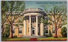Vtg Santa Fe New Mexico NM Governor's Mansion 1930s Linen View Old Postcard picture