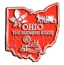 Ohio The Buckeye State Map Fridge Magnet picture