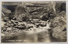 Real Photo Scenic Mountain Stream Junction City Oregon Postcard picture