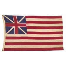 Vintage Cotton Grand Union Jack Flag Old Sewn Cloth American USA Historic picture