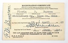 Vintage 1942 WWII Selective Service Registration Draft Card - Knox Co. Ohio #23 picture
