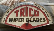 Vintage Trico Wiper Blades Advertising Glass Thermometer Gas Oil Sign picture