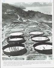 1975 Press Photo Crude oil storage tanks at Valdez terminal for Alaska pipeline picture