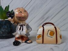 Vintage Enesco Hobo and Luggage Salt and Pepper Shakers - Japan - J1 picture