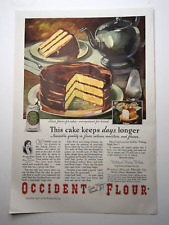 Vintage Magazine Ad Occident Flour 1932 - Ephemera Retro Kitchen Decor picture