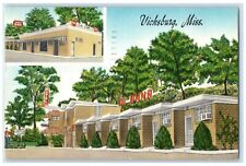 1957 Multi-View Exterior View Motel Jo-Anna Vicksburg Mississippi Linen Postcard picture