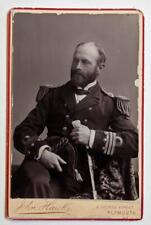 1886 ROYAL NAVY OFFICER, DRESS UNIFORM ID'd GEORGE F KING-HALL by HAWKE Plymouth picture