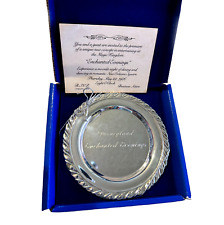 Vintage Disneyland Enchanted Evenings Premiere Invitation Silver Tray w Box 1986 picture
