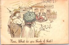 1906, COMICS, Restaurant Soft Drinks, LONGPORT, New Jersey Postcard - Franz Huld picture