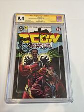 Icon (1993) # 1 (CGC 9.4 SS WP) Signed (Cowan) & Sketch (Palmiotti) picture