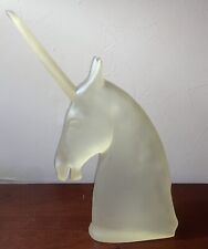 VTG Austin Products David Fisher Frosted Lucite Resin Unicorn 1983 Sculpture picture