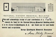 Vintage Patriotic  Postcard NATIONAL VICTORY MEMORIAL BUILDING  POSTED UDB picture