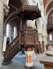 ARRIVES JUNE 2024: Magnificent Antique Gothic Church Pulpit in Solid Oak picture