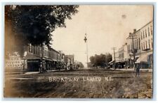 1909 Broadway Street Theater Restaurant View Larned KS RPPC Photo Postcard picture