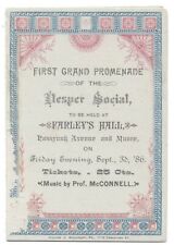 1886 1st Grand Promenade Desper Social Farley's Hall Phila, PA  Woodruff Lith GG picture