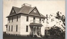 FARM HOUSE & YARD blanchardville wi real photo postcard rppc wisconsin history picture