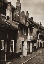 1940s Vintage PRAGUE Golden Lane Medieval Street By PLICKY Czech Photo Art 12X16 picture