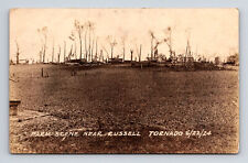 RPPC Farm Scene Near Russell Tornado June 22 1924 State Unknown Russell Postcard picture