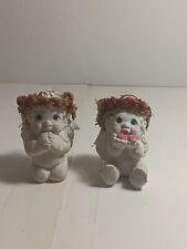 Two Cast Art Handcrafted Praying Cherubs  picture