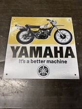 Yamaha Dirt Bike Motorcycle Sign Vintage Antique Oil Can Gas Pump Service Gulf picture