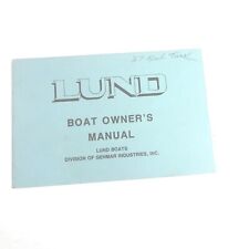VINTAGE LUND BOAT OWNERS MANUAL NO DATE 1970S GENMAR INDUSTRIES FISHING  picture