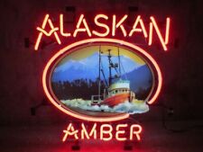 Alaskan Amber Brewing Glass Neon Sign Light Beer Bar Pub Wall Hanging 19